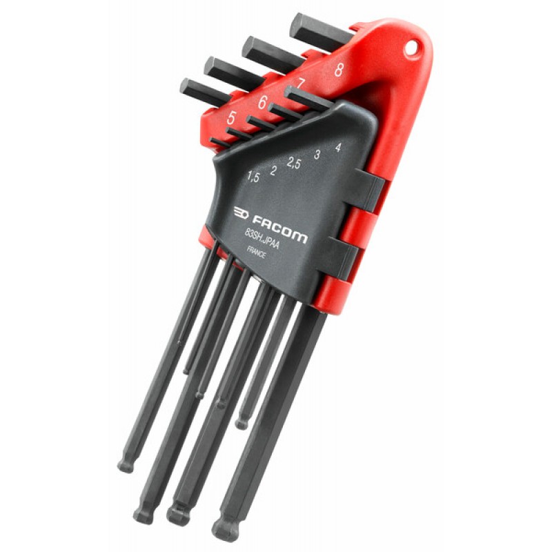 ΑΛΛΕΝ ΜΠΙΛΙΑΣ ΜΑΚΡΙΑ ΣΕΤ 9 ΤΕΜΑΧΙΩΝ 1.5 - 8 MM FACOM 83SH.JPAA