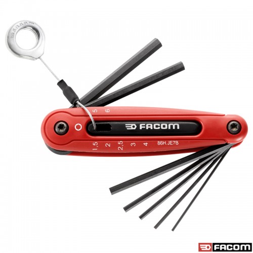 ΑΛΛΕΝ ΕΞΑΓΩΝΑ ΚΛΕΙΔΙΑ SET SLS ΜΕ ΓΑΝΖΟ 1.5-2-2.5-3-4-5-6MM FACOM 86H.JE7BSLS