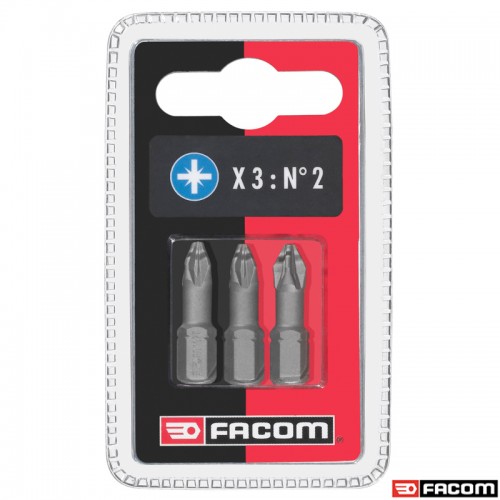 ED102T.J3 FACOM 25MM 1/4' ΣΕΤ ΜΕ 3 ΜΥΤΕΣ ΓΙΑ ΒΙΔΕΣ POZIDRIV