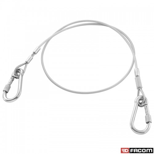 SLS LANYARD 1.2M METAL WIRE 2 CARABINEER FACOM LAN1.2MSLS