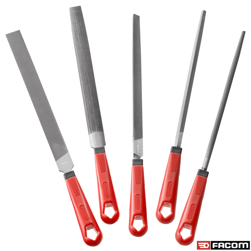 LIM250EM.J5 FACOM ΣΕΤ 5 ΛΙΜΕΣ SECOND CUT 250MM ΜΕ ΧΕΡΟΥΛΙ