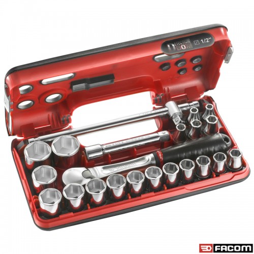 SL.DBOX4 FACOM ΣΕΤ ΜΕ ΚΑΡΥΔΑΚΙΑ 1/2” 6ΓΩΝΑ 8-32ΜΜ & ΚΑΣΤΑΝΙΑ SL.161 ΣΕ ΘΗΚΗ